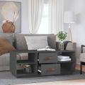 vidaXL Konferenčný stolík sivý 100x50x41 cm masívna borovica