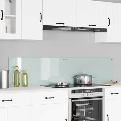vidaXL Kuchynský obklad 2 pcs Biela 90 x 40 cm tvrdené sklo