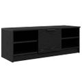 vidaXL TV skrinka 102 x 35 x 36,5 cm Čierny dub Kompozitné drevo