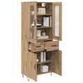 vidaXL Highboard Remeselný dub 69,5 x 34 x 90 cm Kompozitné drevo