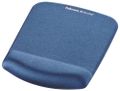 FELLOWES podložka pod myš a zápěstí PlushTouch/ 200mm x 245mm x 20mm/ textilie/paměťová pěna/ modrá Podložka pod myš, ergonomická, pametová pena, 238x184mm, modrá
