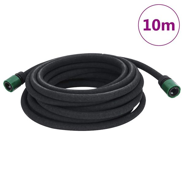 vidaXL Záhradná priesaková hadica, čierna 0,6" 10 m, guma