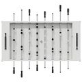 vidaXL Stolný futbal Biely 146,5 x 74 x 85 cm Kompozitné drevo