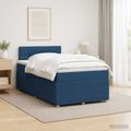 vidaXL Posteľ boxspring s matracom Modrá 120 x 190 cm Látka