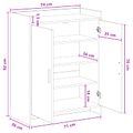 vidaXL Skriňa na topánky Čierny dub 73,5 x 36 x 92 cm Kompozitné drevo