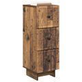 vidaXL Zásuvkový kabinet Staré drevo 33 x 34,5 x 90 cm