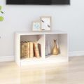 vidaXL TV skrinka biela 70x33x42 cm masívne borovicové drevo