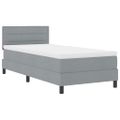 vidaXL Posteľ s pružinovým rámom Svetlosivá 80 x 200 cm látka