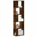 vidaXL Knižnica 5 políc dymový dub 45x23,5x162,5 cm kompozitné drevo