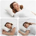 vidaXL Shread spánkový vankúš Biela 60 x 40 x 14,5 cm Pamäťová pena