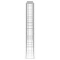 vidaXL Gabiónová stena s krytmi, pozinkovaná oceľ 300x30x200 cm