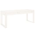 vidaXL Záhradná lavica biela 110x38x45 cm masívna borovica