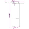 vidaXL Posuvné dvere s kovaním čierne 90x205 cm ESG sklo