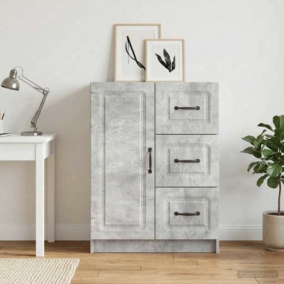 vidaXL Servírovacia skriňa so zásuvkou Betónovo sivá 66 x 34,5 x 87 cm