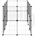 vidaXL 20-panelová klietka pre domáce zvieratá čierna 105x70x70 cm oceľ
