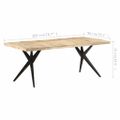 vidaXL Jedálenský stôl 200x90x76 cm surový mangovníkový masív