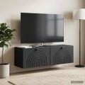 vidaXL Nástenná TV skrinka Čierna 98 x 31 x 30 cm Kompozitné drevo