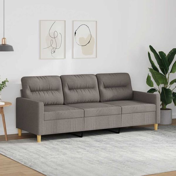 vidaXL 3-miestna pohovka sivohnedá 180 látka