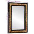 vidaXL Nástenné zrkadlo Obdĺžnikový Čierna a Hnedá 70 x 2 x 70 cm