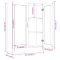 vidaXL Vitrína dymový dub 82,5x30,5x115 cm spracované drevo