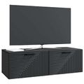vidaXL Nástenná TV skrinka Čierna 98 x 41 x 30 cm Kompozitné drevo