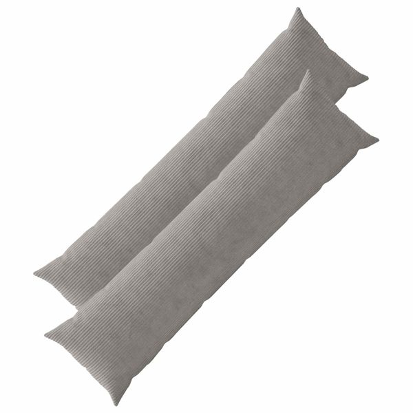 vidaXL Poťah na podložku 2 pcs HEERLEN Svetlosivá 40 x 145 cm manšestr