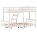 vidaXL Poschodová posteľ 80x200/120x200 cm biela masívna borovica
