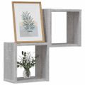 vidaXL Stenné police 2 ks Sivý Sonoma 26 x 15 x 26 cm Kompozitné drevo
