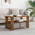vidaXL Konferenčný stolík Staré drevo 77 x 55 x 42 cm Kompozitné drevo