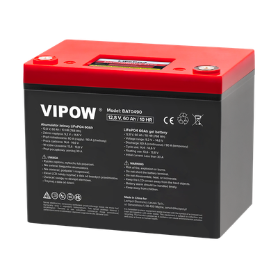 Batéria LiFePO4 12,8 V 60 Ah VIPOW BAT0490