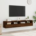 vidaXL TV nástenné skrinky 2 ks hnedý dub 80x30x30cm kompozitné drevo