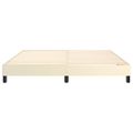 vidaXL Posteľný rám s boxspringom krémový 160x200 cm umelá koža