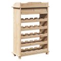 vidaXL Regál na víno Prírodná 58 x 28 x 90 cm Masívne borovicové drevo