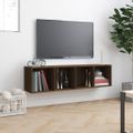 vidaXL Knižnica/TV skrinka hnedý dub 143x30x36 cm spracované drevo