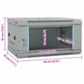 vidaXL Sieťový kabinet s úložiskom Sivá 60 x 45 x 35 cm Oceľ