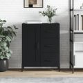 vidaXL Komoda čierna 69,5x34x90 cm kompozitné drevo