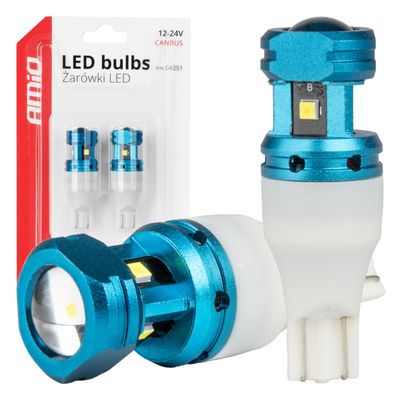 LED žiarovky CANBUS T15 W16W 4SMD 1860XS Biele 12V 24V AMiO-04251