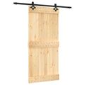 vidaXL Posuvné dvere 95 x 210 cm Masívne borovicové drevo (neupravené)