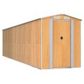 vidaXL Záhradná kôlňa bledohnedá 192x772x223 cm pozinkovaná oceľ