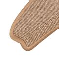 vidaXL Schodové rohože 15 ks 65x21x4 cm svetlohnedé polkruhové veľké