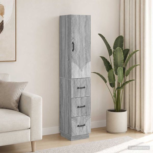 vidaXL Sada skríň 2 ks 33 x 34,5 x 87 cm Kompozitné drevo Sivý Sonoma