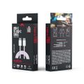 Maxlife MXUC-06 kábel USB-C - USB-C 1,0 m 20W fialový nylon