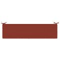 vidaXL Vankúš na lavičku SOEST 100% polyester Červená 150 x 40 x 8 cm