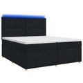 vidaXL Posteľ boxspring s matracom Čierna 200 x 200 cm Látka