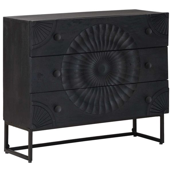 vidaXL Zásuvkový kabinet so zásuvkou Čierny 75 x 30 x 65 cm