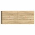 vidaXL Rám postele so zásuvkou Sonoma dub 90 x 200 cm Kompozitné drevo