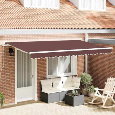 vidaXL Zatemniteľná markíza Hnedá 400 x 200 cm látka