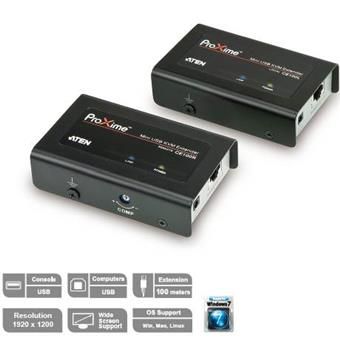 ATEN Extender PC-konzola na 100m USB až 1920x1200