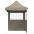 vidaXL Párty stan 200 x 200 x 306 cm Sivohnedá Oxfordská látka
