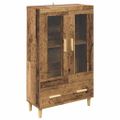 vidaXL Highboard Staré drevo 70 x 31 x 115 cm Kompozitné drevo
